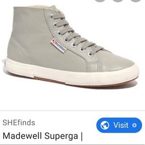Madewell leather high top superga